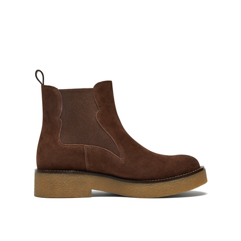 真美诗2025年冬季新款随性帅气百搭纯色优雅楦型切尔西靴HS35PDD5