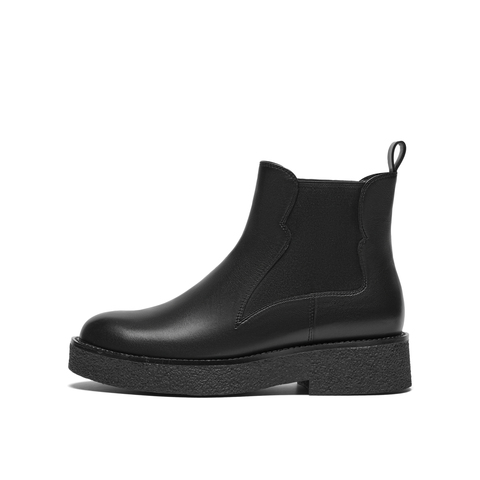 真美诗2025年冬季新款随性帅气百搭纯色优雅楦型切尔西靴HS35PDD5