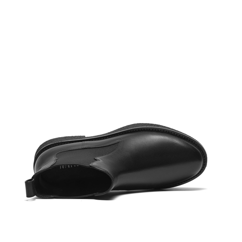 真美诗2025年冬季新款随性帅气百搭纯色优雅楦型切尔西靴HS35PDD5