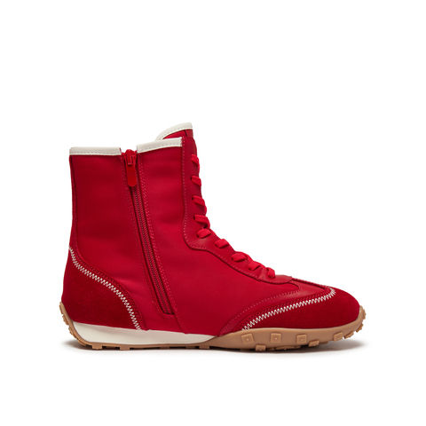 真美诗2025年冬季新款舒适软糯利落飒爽复古拳击靴15283DD5