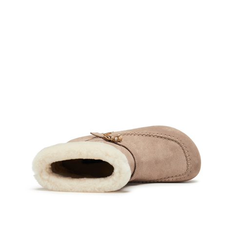 真美诗2025年冬季新款浪漫小众保暖羊毛皮舒适雪地靴Y1Y01DZ5