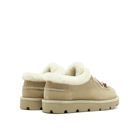 真美诗2025年冬季新款复古时髦树脂串珠绒绒雪地靴63228CM5