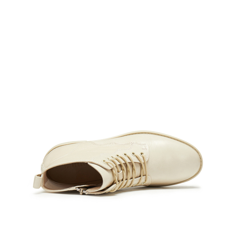 真美诗2025年冬季新款飒爽干练羊皮革经典马丁靴YZK21DD5