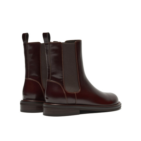 真美诗2025年冬季新款时髦简约通勤纯色切尔西靴2306PDZ5