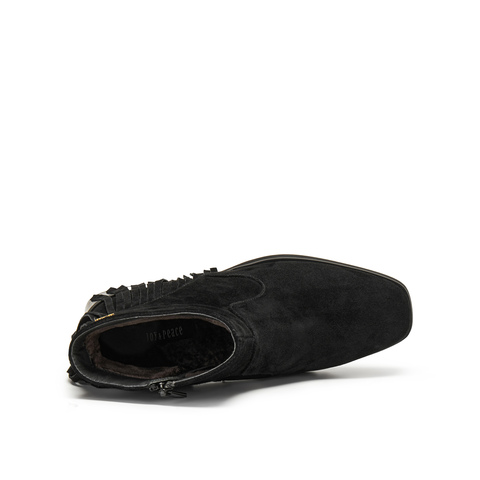 真美诗2025年冬季新款随性流苏软糯羊皮革时装靴579L5DD5