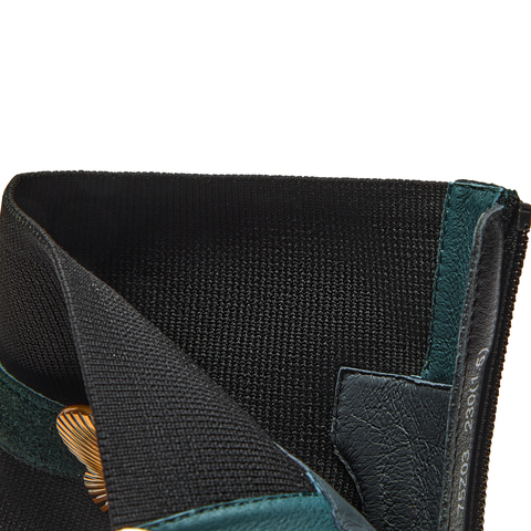 真美诗2025冬季新款商场同款古铜桃心扣高跟袜靴75Z03DD5