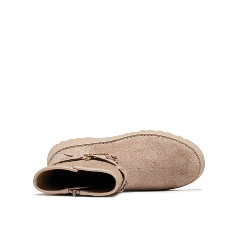 真美诗2025年冬季新款精致小众复古珠链波嬉风时装靴YYM80DZ5