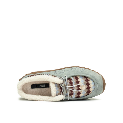 真美诗2025年秋新软糯舒适牛剖层革袋鼠羊蹄鞋女（绒里）78953CH5