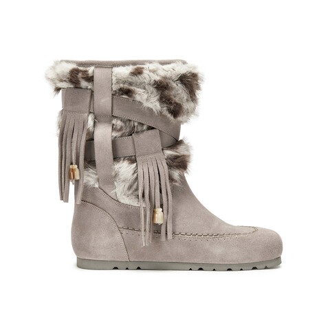 真美诗2025年冬季新款时髦波西风吊坠毛毛雪地靴Y1Y04DS5