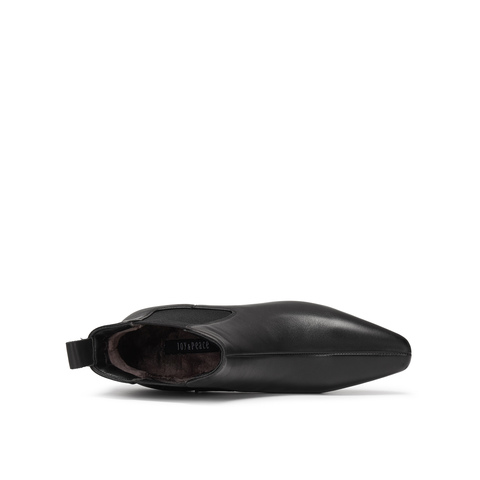 真美诗2025年冬季新款优雅百搭气质纯色切尔西靴69888DD5