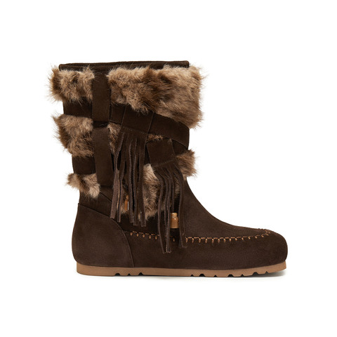 真美诗2025年冬季新款时髦波西风吊坠毛毛雪地靴Y1Y04DS5