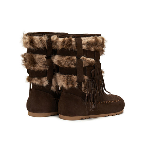 真美诗2025年冬季新款时髦波西风吊坠毛毛雪地靴Y1Y04DS5