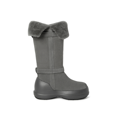 真美诗2025年冬季新款老钱风时髦贵气高筒雪地靴17012DG5