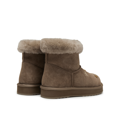 真美诗2025年冬季新款复古摩挲感绒绒雪地靴25137DD5