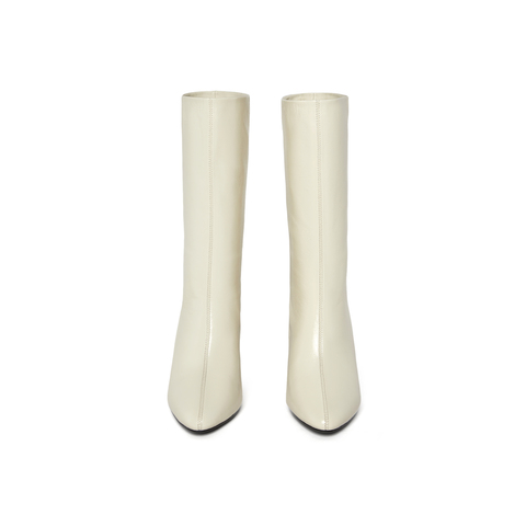 真美诗2025年冬季新款利落帅气中性感牛皮革纯色时装靴26882DS5