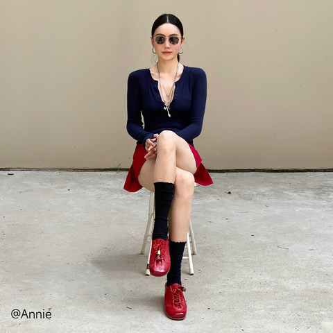 真美诗2026年春季新款复古渐变擦色胎牛皮德训鞋17610AM6