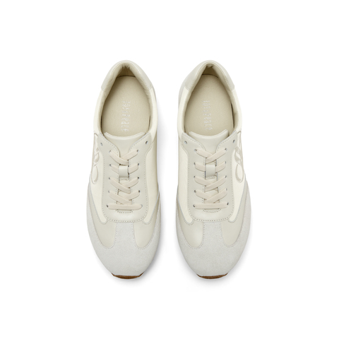 真美诗2026年春季新款百搭简约舒适增高坡跟德训鞋YA402AM6