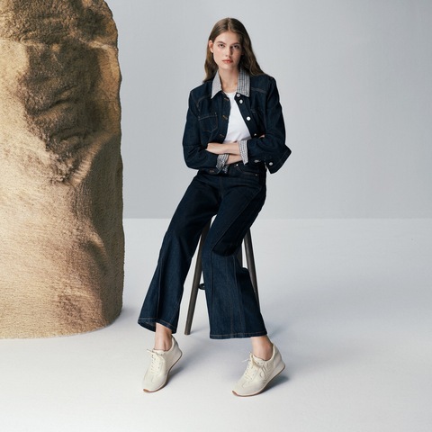 真美诗2026年春季新款百搭简约舒适增高坡跟德训鞋YA402AM6