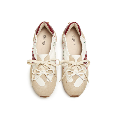 真美诗2026年春季新款双蝴蝶结点缀马年限定坡跟德训鞋YA401AA6