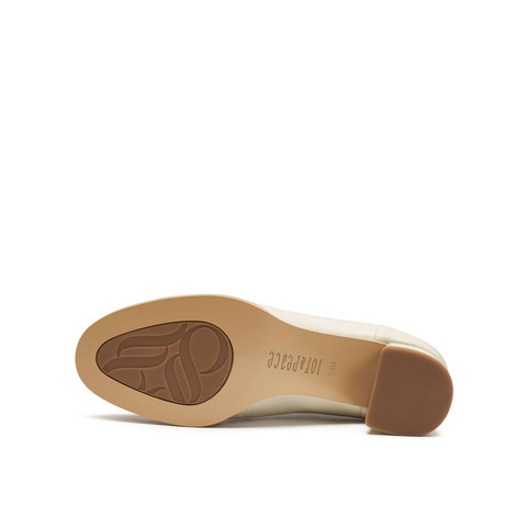 真美诗2026年春季新款软糯舒适羊皮粗跟牛津鞋YA702AM6