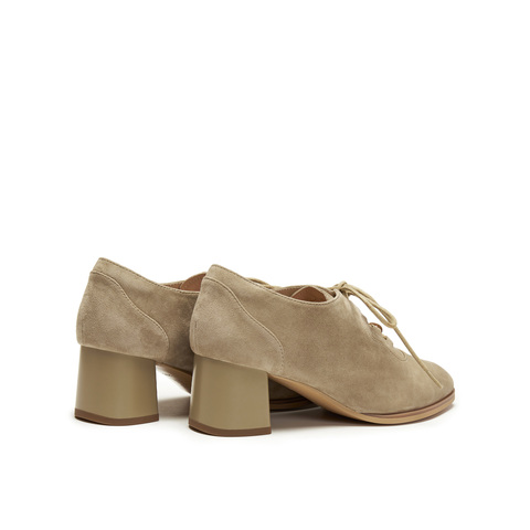 真美诗2026年春季新款软糯舒适羊皮粗跟牛津鞋YA702AM6