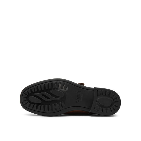 真美诗2026春季新款水洗牛皮质感小方扣乐福鞋女61913AM6