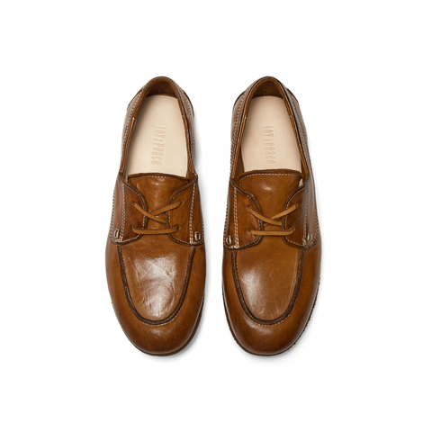 真美诗2026年春季新款贵气老钱范进口原柸马皮牛津鞋H0191AM6