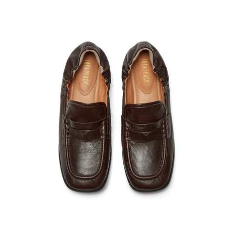 真美诗2026年春季新款商务通勤细腻柔软优质小羊皮乐福鞋R2001AA6