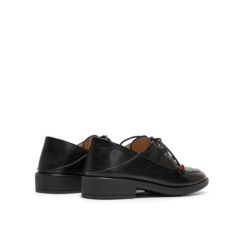 真美诗2026年春季新款古朴树脂饰扣舒适矮跟牛津鞋YZK18AM6