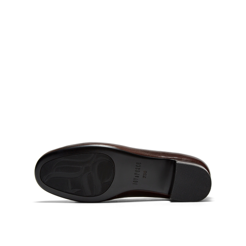 真美诗2026年春季新款微褶鞋头羊皮革古典英伦流苏乐福鞋83067AA6