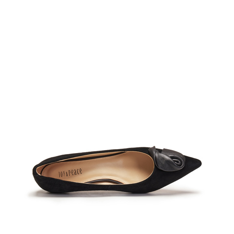 真美诗2026年春季新款通勤精致软糯羊皮革气质猫跟鞋单鞋26713AQ6