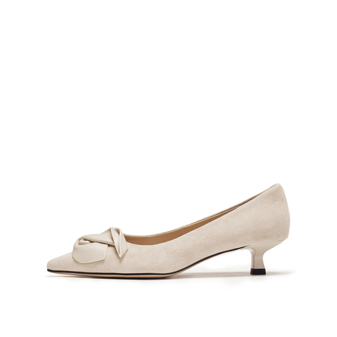 真美诗2026年春季新款通勤精致软糯羊皮革气质猫跟鞋单鞋26713AQ6