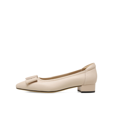 真美诗2026春季新款商场同款粗跟饰扣浅口单鞋10883AQ6