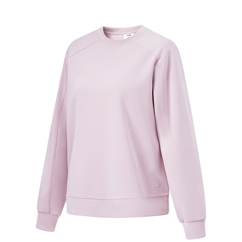 LI-NING李宁2024女子套头无帽卫衣针织无帽套头衫AWDU110-5