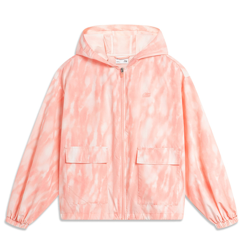 LI-NING李宁2024女子运动风衣梭织外套AFDU374-1