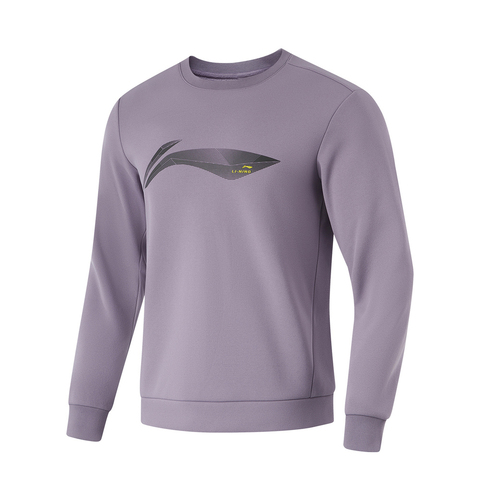 LI-NING李宁2024男子套头无帽卫衣针织无帽卫衣AWDU567-5