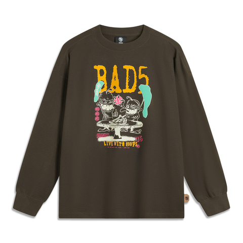 LI-NING李宁2024男子套头无帽卫衣针织无帽卫衣AWDU507-1