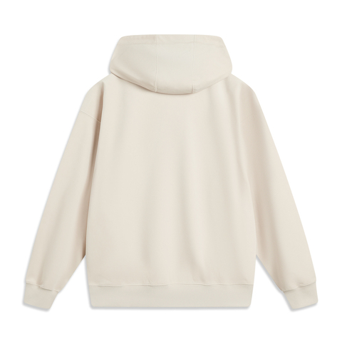 李宁AWDU285米白】LI-NING李宁2024男子套头连帽卫衣针织连帽卫衣