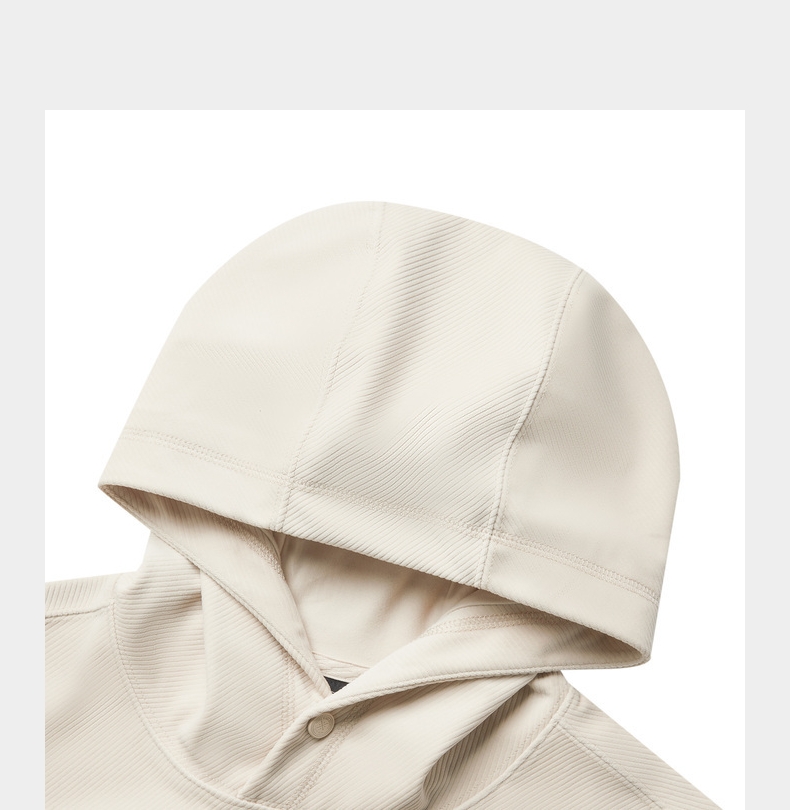 李宁AWDU285米白】LI-NING李宁2024男子套头连帽卫衣针织连帽卫衣