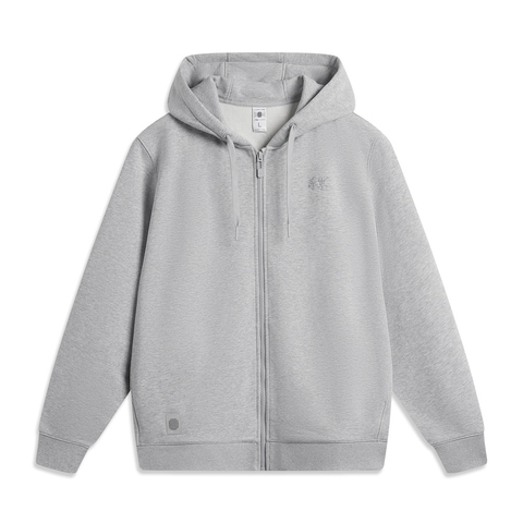 LI-NING李宁2024男子开衫连帽卫衣针织连帽外套AWDU659-14