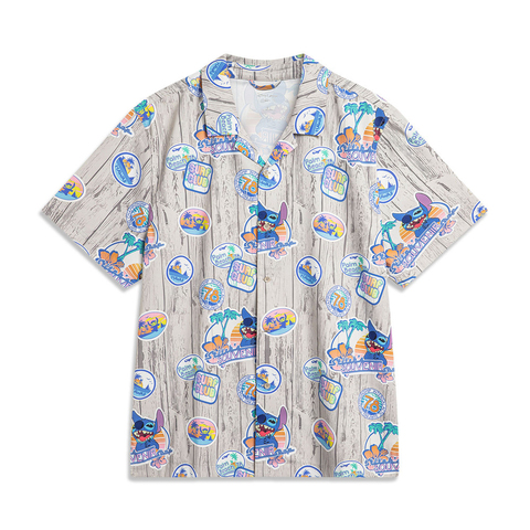 LI-NING李宁2024男子短袖衬衫短袖衬衫ASHU243-4