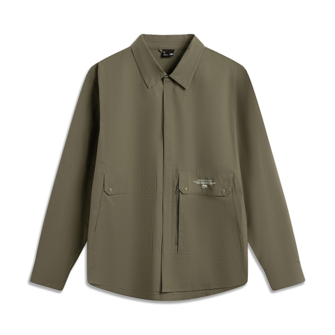 LI-NING李宁2025男子休闲衬衫梭织长袖衬衫AJDV037-6