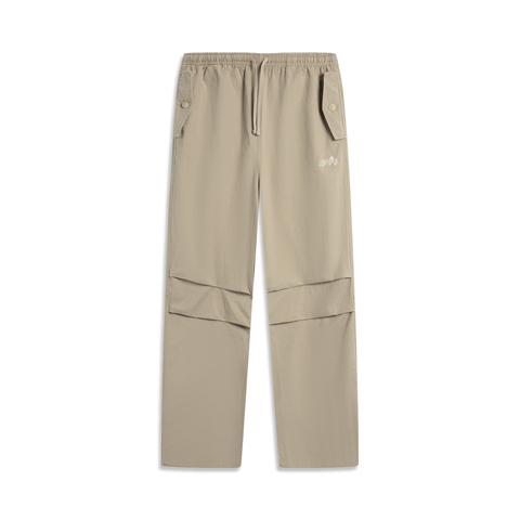 LI-NING李宁2025女子休闲长裤梭织长裤AKXV252-2