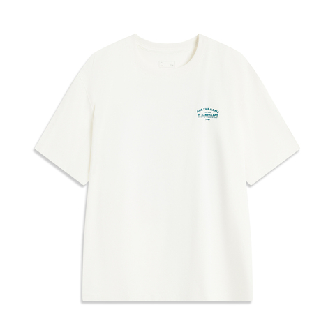 LI-NING李宁2025男子短袖文化衫针织无领短TAHSV233-1