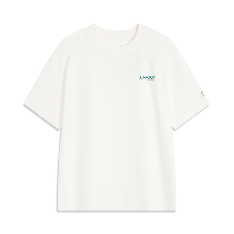 LI-NING李宁2025男子短袖文化衫针织无领短TAHSV229-1