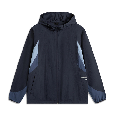 LI-NING李宁2025男子运动风衣梭织连帽外套AFDV827-3