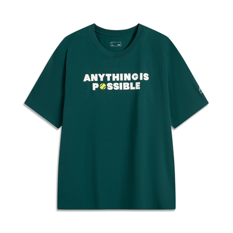 LI-NING李宁2025男子短袖文化衫针织无领短TAHSV151-5