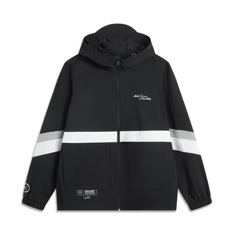 LI-NING李宁2025男子运动风衣梭织连帽外套AFDV121-4