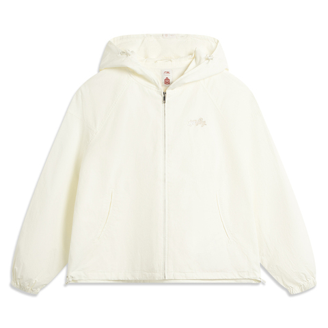 LI-NING李宁2025女子运动风衣梭织连帽外套AFDV808-1