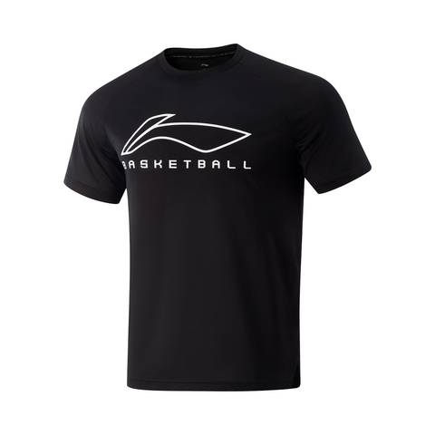 LI-NING李宁2025男子短袖T恤针织无领短TATSV655-2